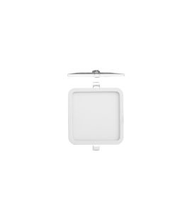 Saona 9cm Square Recessed Ultra Slim Downlight, 6W LED 3000K, 520lm, Matt White, Driver Included, 3yrs Warranty