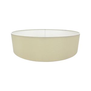 Serena Round Cylinder, 600 x 150mm Faux Silk Fabric Shade, Ivory Pearl/White Laminate