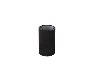 Serena Round Cylinder, 120 x 200mm Faux Silk Fabric Shade, Black