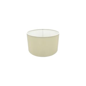 Sigma Round Cylinder, 300 x 170mm Faux Silk Fabric Shade, Ivory Pearl/White Laminate