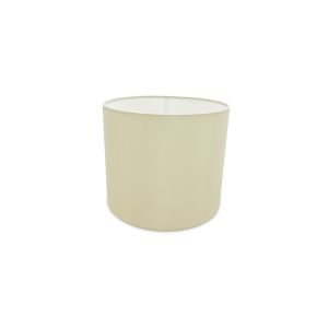 Sigma Round Cylinder, 300mm x 250mm Faux Silk Fabric Shade, Ivory Pearl/White Laminate