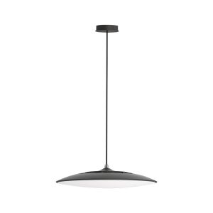 Slim LED Pendant 25cm Round 16W LED, 4000K, 1400lm, Black, 3yrs Warranty