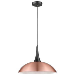 Letto 1 Light E27 Adjustable Pendant Dimmable Copper