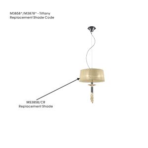 Tiffany Cream Shade Suitable For, M3858/3878, 410mmx200mm