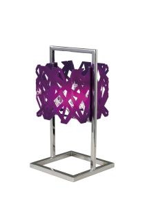 Tokio Table Lamp 1 Light G9, Violet/Polished Chrome