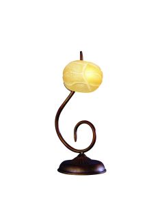 (0038 007) Wave Table Lamp 1 Light G9, Rustic Gold