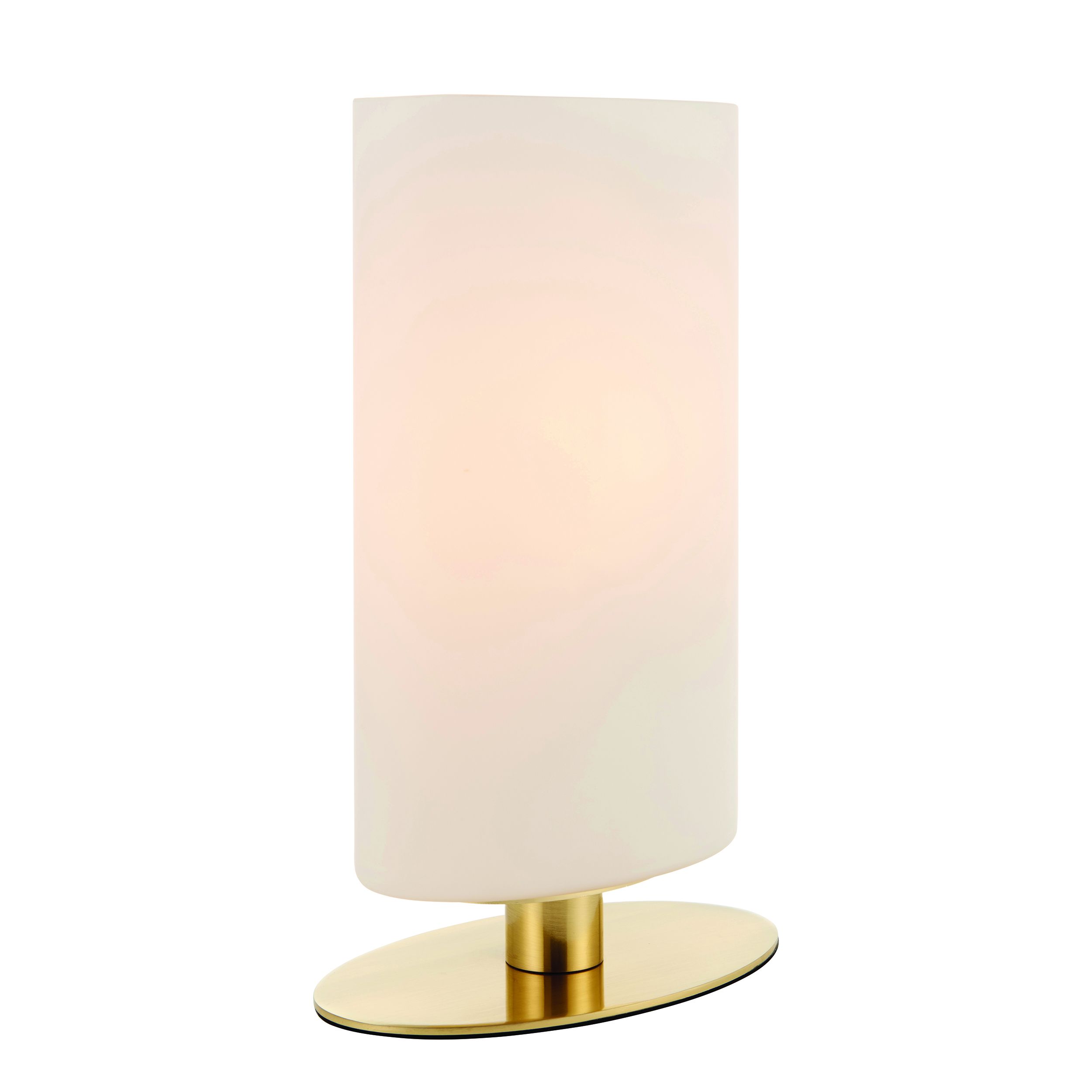 Palmer Single Touch Table Lamp Matt Opal Glass/Brushed Gold Finish